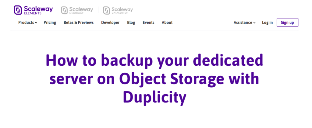 Object Storage Scaleway